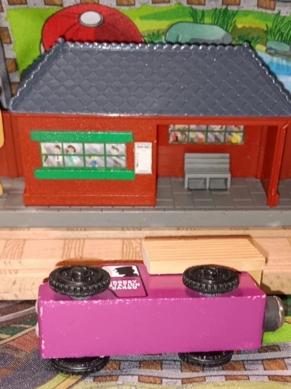 Brio Wooden Railway Train Track Crosby Station Cargo Truck